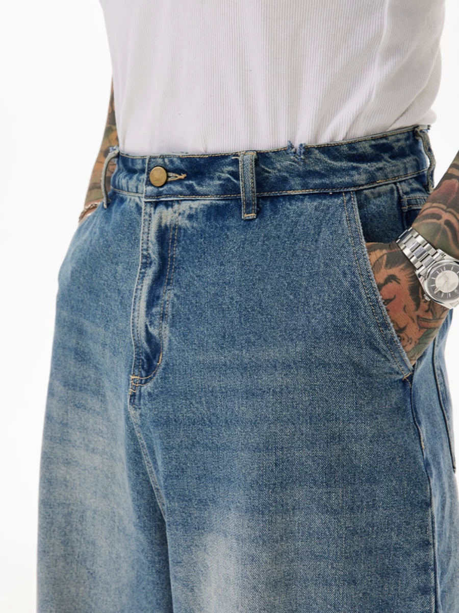 Unisex Vintage Wide Leg Jeans