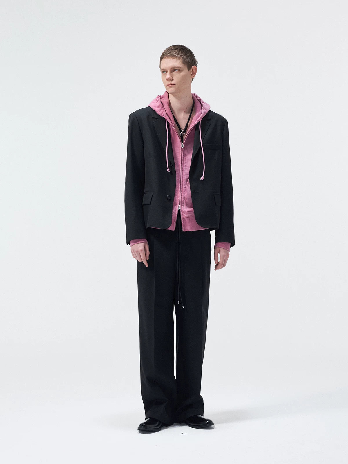 Merino Wool Pleated Elastic Waist Pants