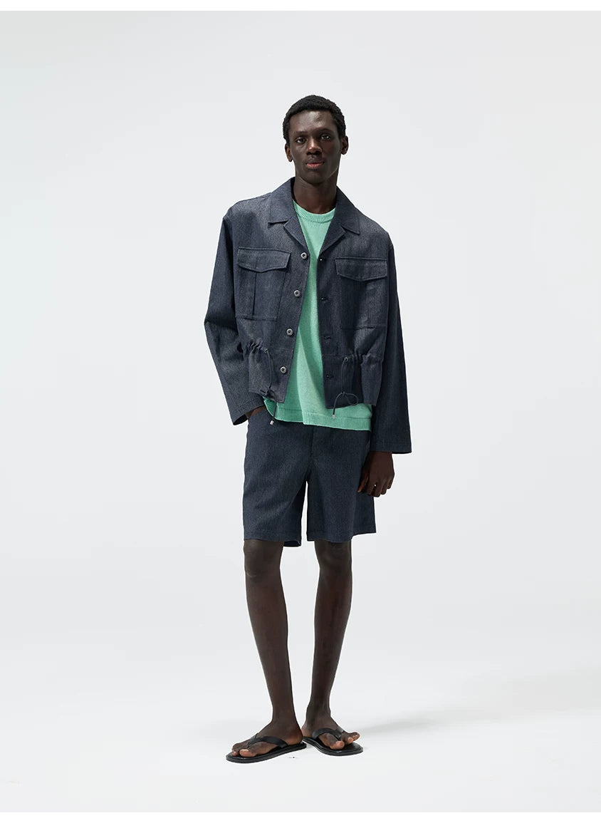 Hemp Blend Denim Jackets & Shorts