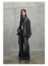 Vintage Washed Flared Denim Pants