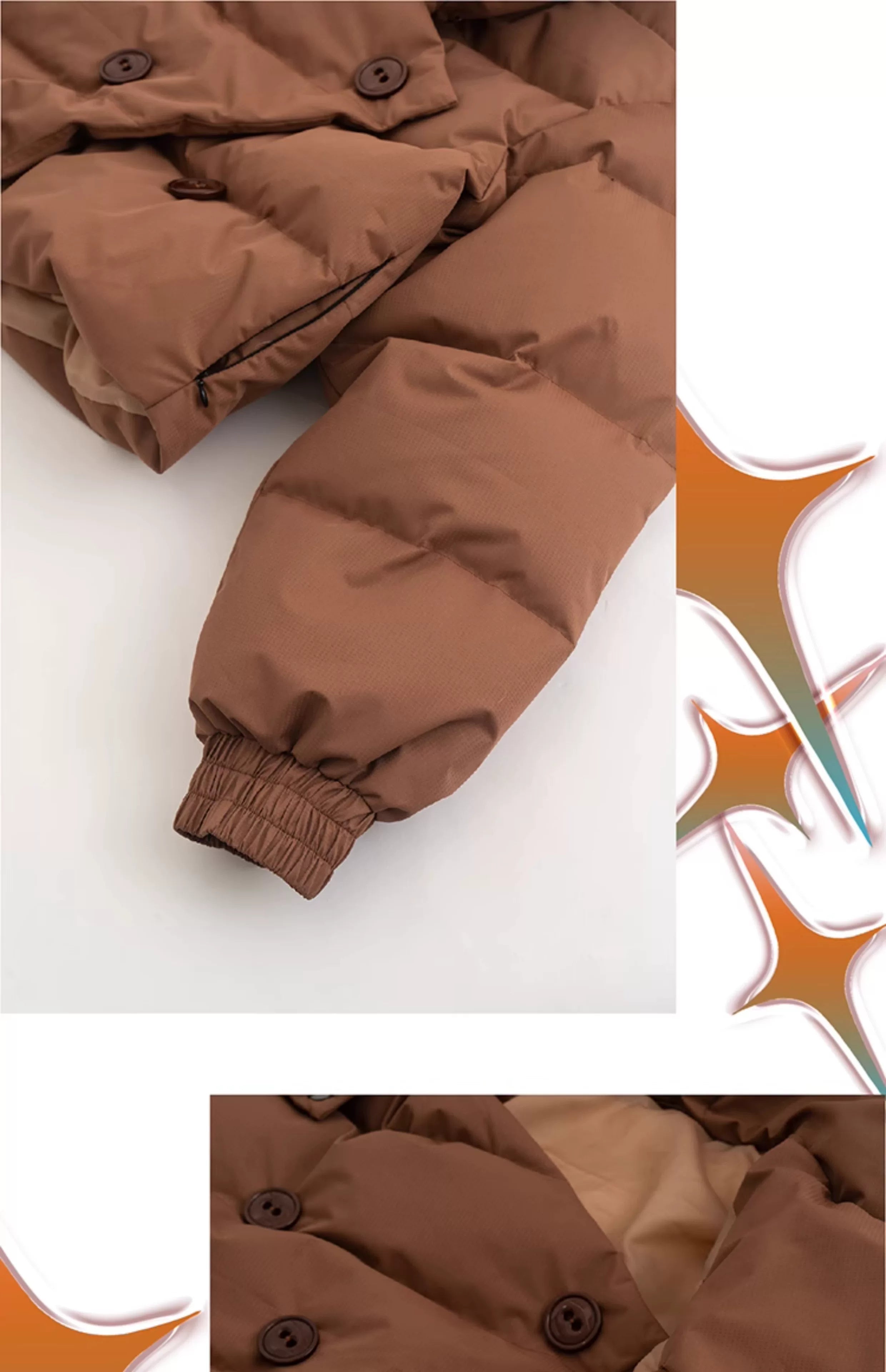 Unisex Y2K Cropped Down Puffer Jacket