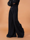 Men's Black Wide Leg Casual Pants