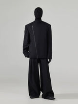 Black Loose Men's Suit Coat