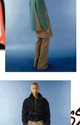 Pleated Belted Punk Retro Flared Pants