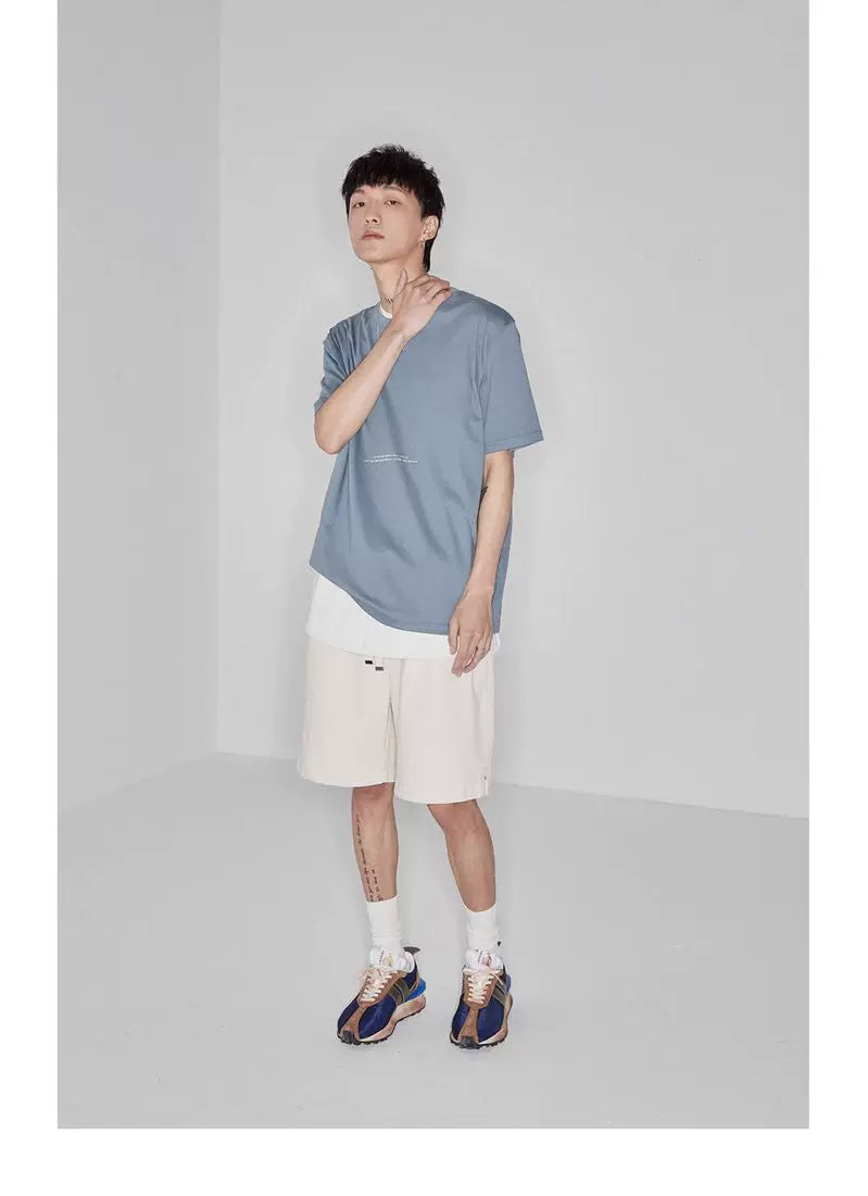Double-sided Color-block Printed Pima Cotton Tee