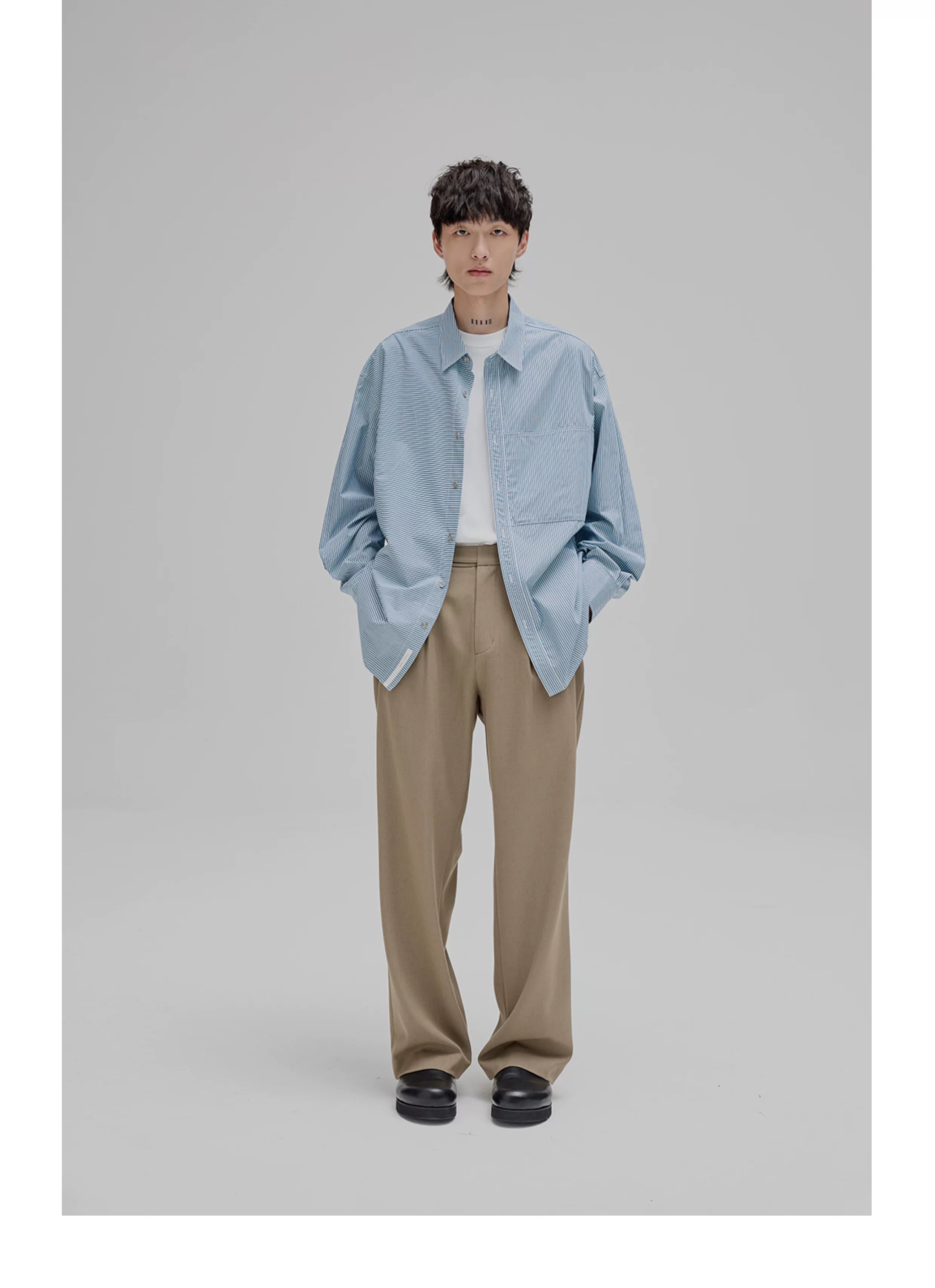 Striped Paneled Pocket Shirt