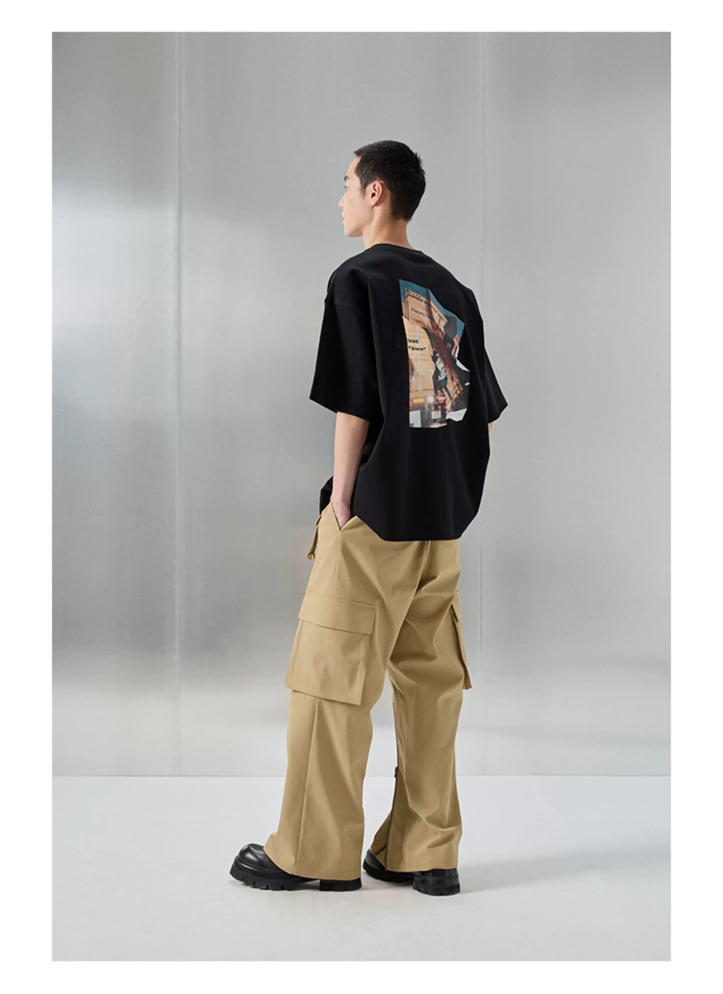 Oversized Heavyweight Printed Embroidered Tee
