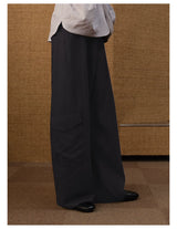 Wool Plaid Drop Crotch Cargo Pants
