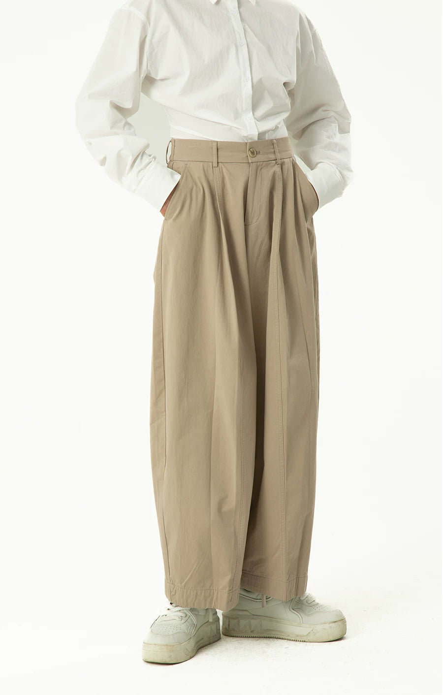 Casual Men's High-waisted Wide Leg Pants