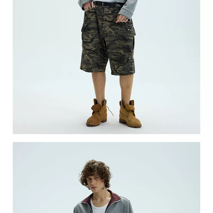 Reversible Plaid Embroidered Zip-front Fleece Jacket