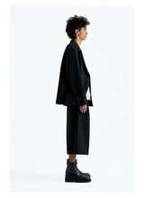 Merino Wool Raw Edge Blazer