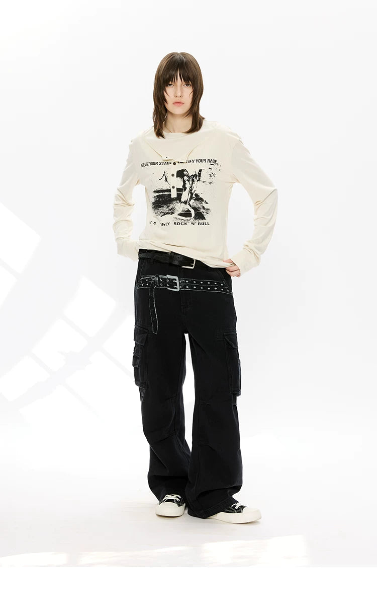 Modal Two-piece Henley Long Sleeve Tee