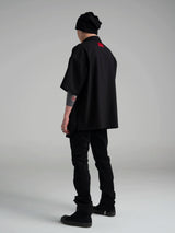 Men's Black Fitted Short Sleeve Shirt