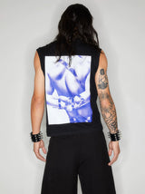 Stretchy Sleeveless Vintage Punk Print Top