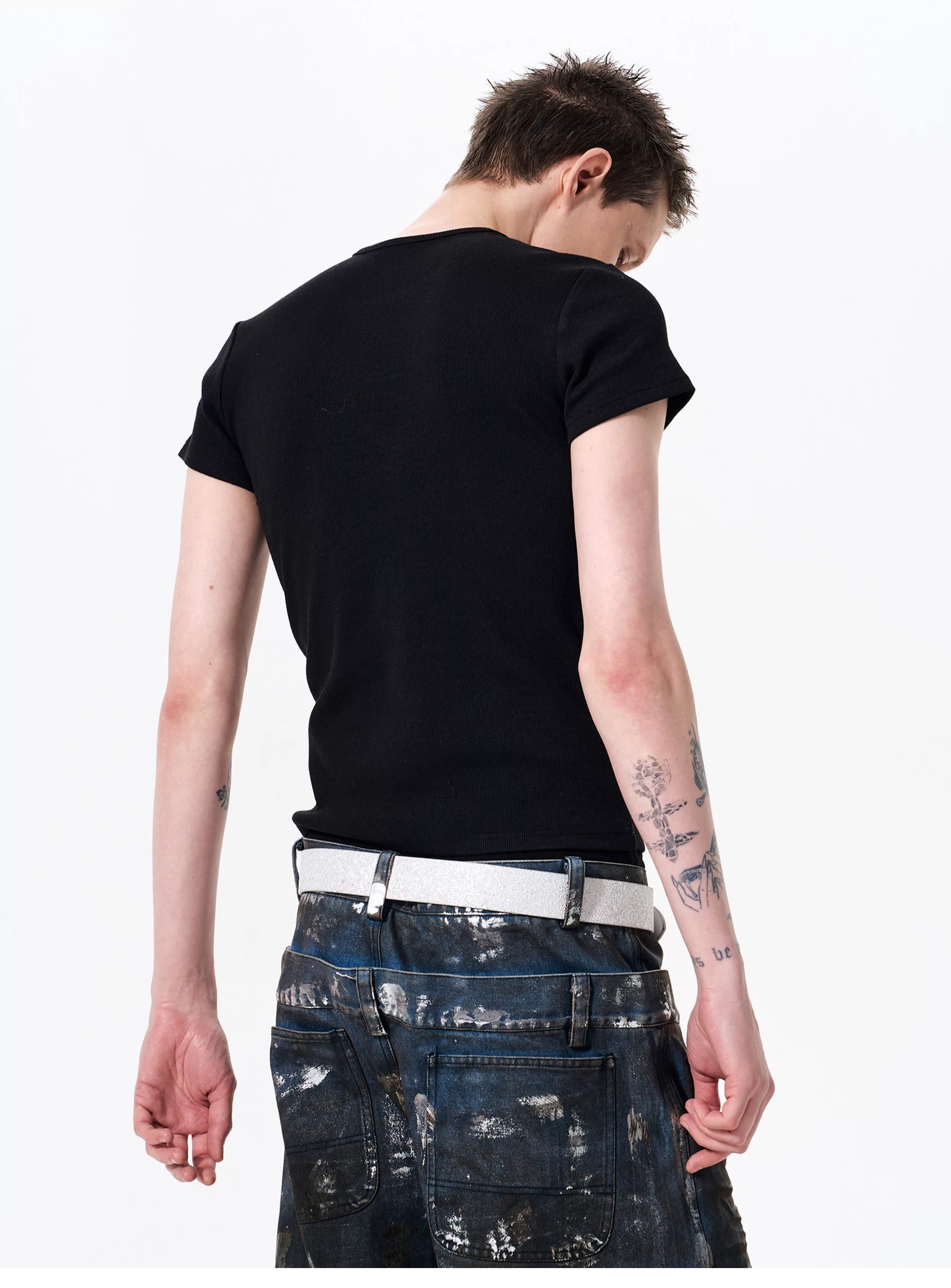 Men's Slim Fit Headphone Cross Tee