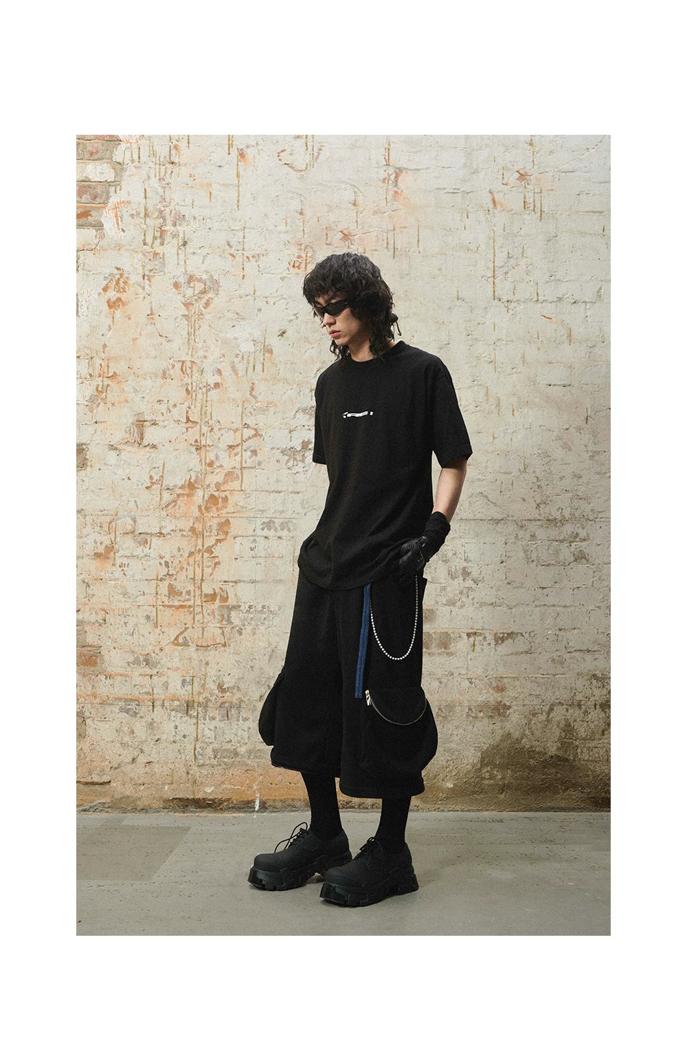 Detachable Suede Denim Patchwork Cargo Pants