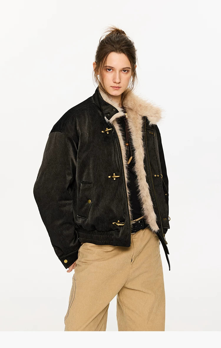 Tip-dyed Toscana PU Harrington Jacket