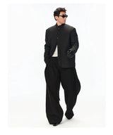 Lightweight Stand Collar Blazer Padded Coat