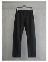 Matte Black Wrinkle-Resistant Dress Pants