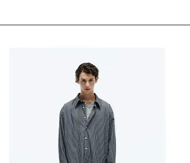 Stripe Cotton Blend Casual Shirt