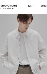 Basic Satin Slub Curved Hem Shirt