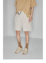 Plaid Multi-Pocket Elastic Waist Shorts