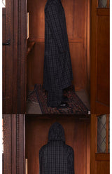 Lightweight Plaid Hooded Robe Set