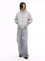 Multi-color Loose Quilted Hooded Down Jackets