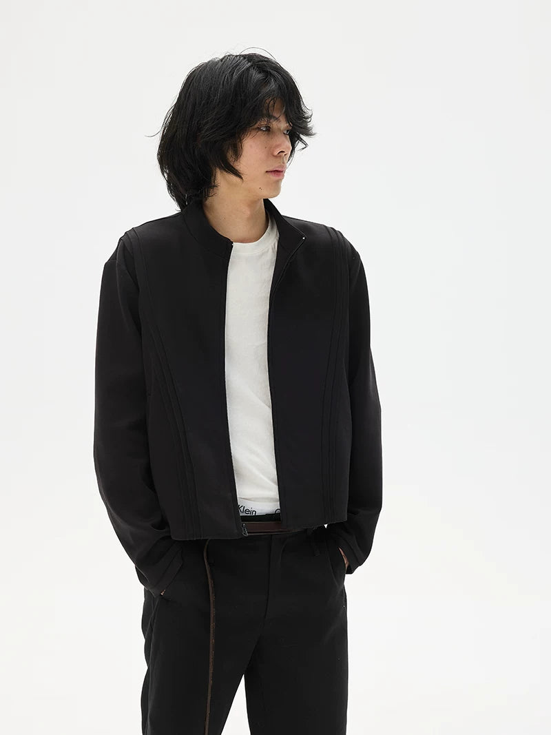 Soft Space Cotton Boxy Zip Sweatshirt