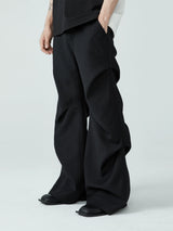 Men's Wrinkle Loose Flared Dress Pants