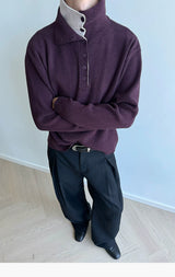 Reversible Two-in-One Stand Collar Sweater Coat