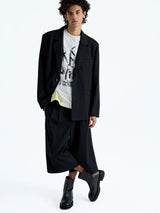 Merino Wool Pleated Elastic Waist Pants