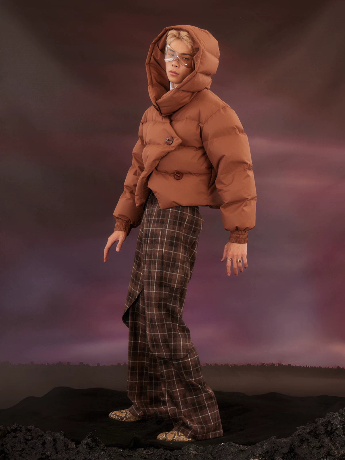 Unisex Y2K Cropped Down Puffer Jacket