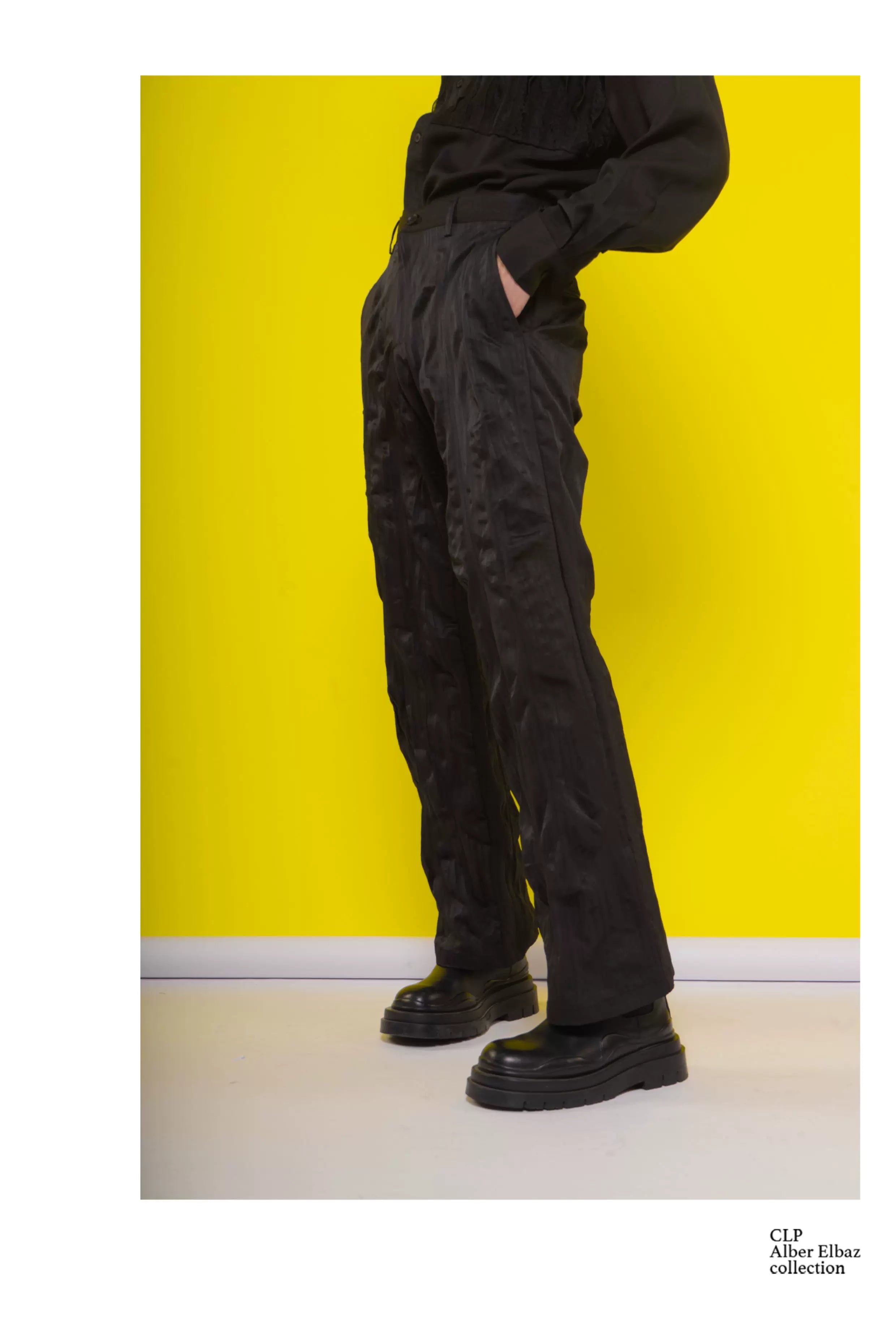 Black Khaki Pleated Wide Leg Pants