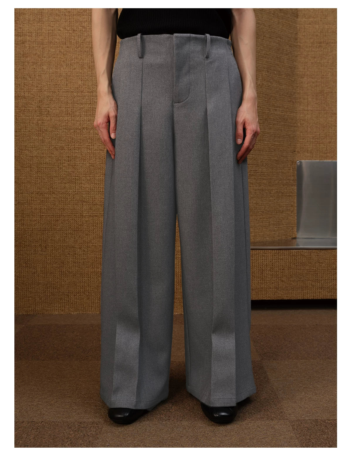 No Waistband Wide Leg TR Trousers