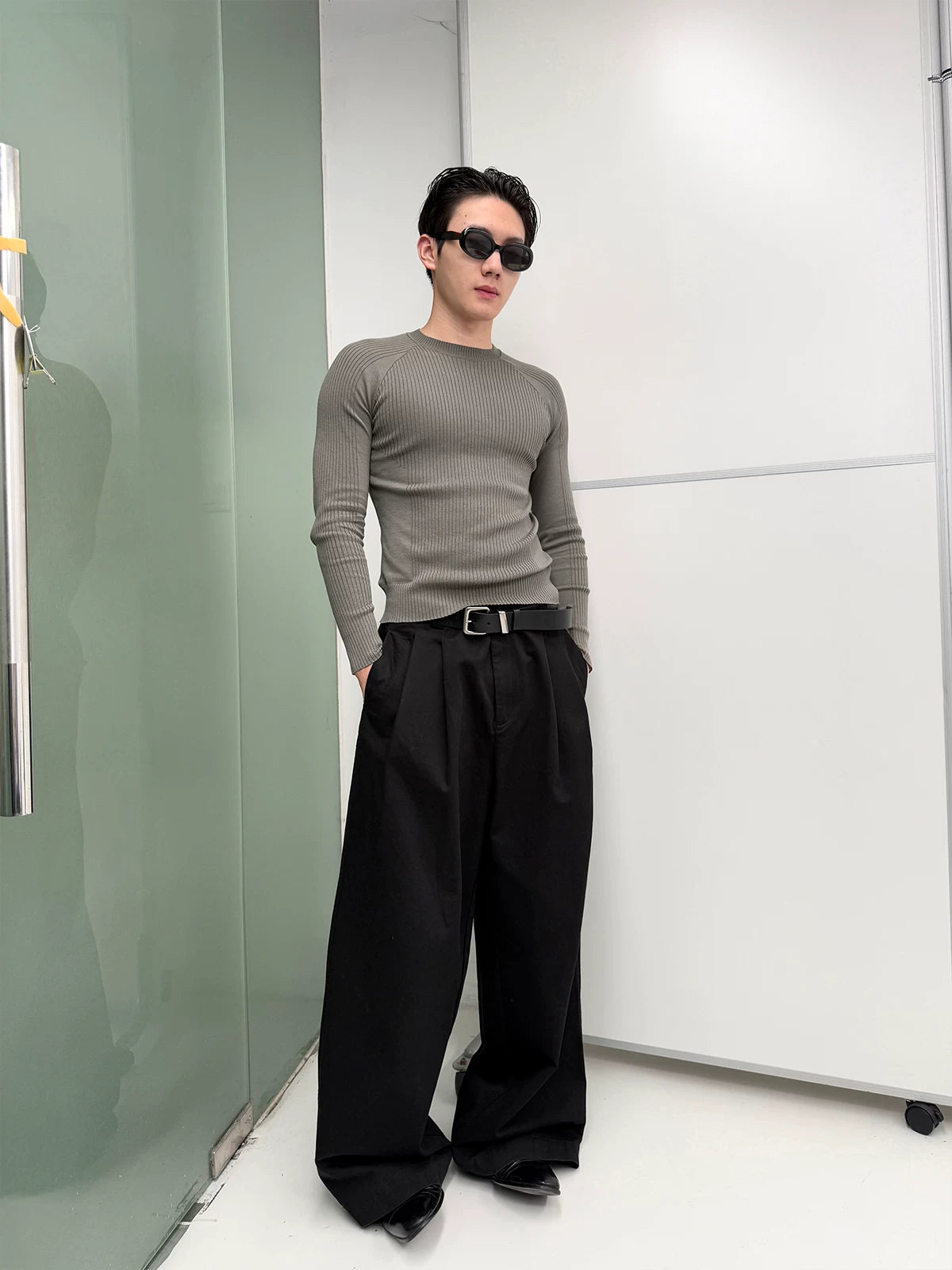 Lightweight Ribbed Knit Long Sleeve