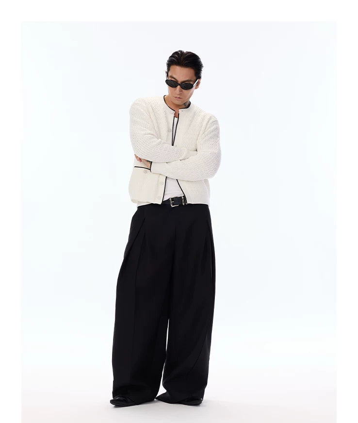Wrinkle-Resistant Pleated Trousers