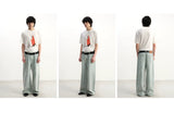 Light Blue Slub Straight Denim Jeans