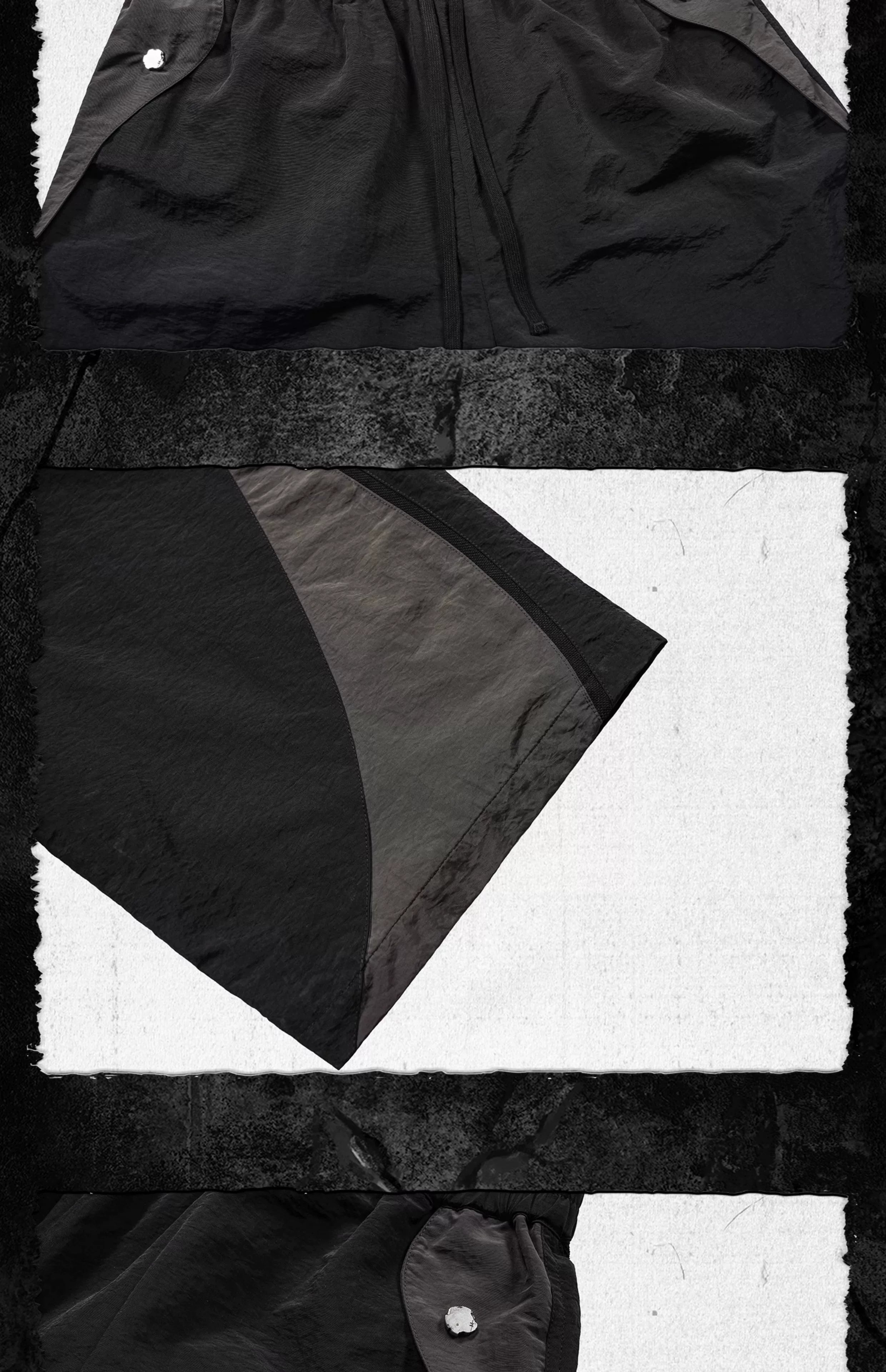 Arched Mesh Patchwork Sports Shorts