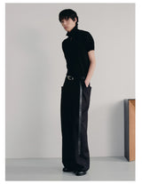 Straight Leg Side Pocket Dress Trousers