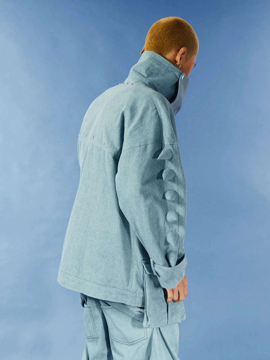 Spiny Dinosaur Vintage Denim Jacket
