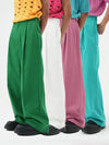 Multicolor Men's Loose Straight Cotton Pants
