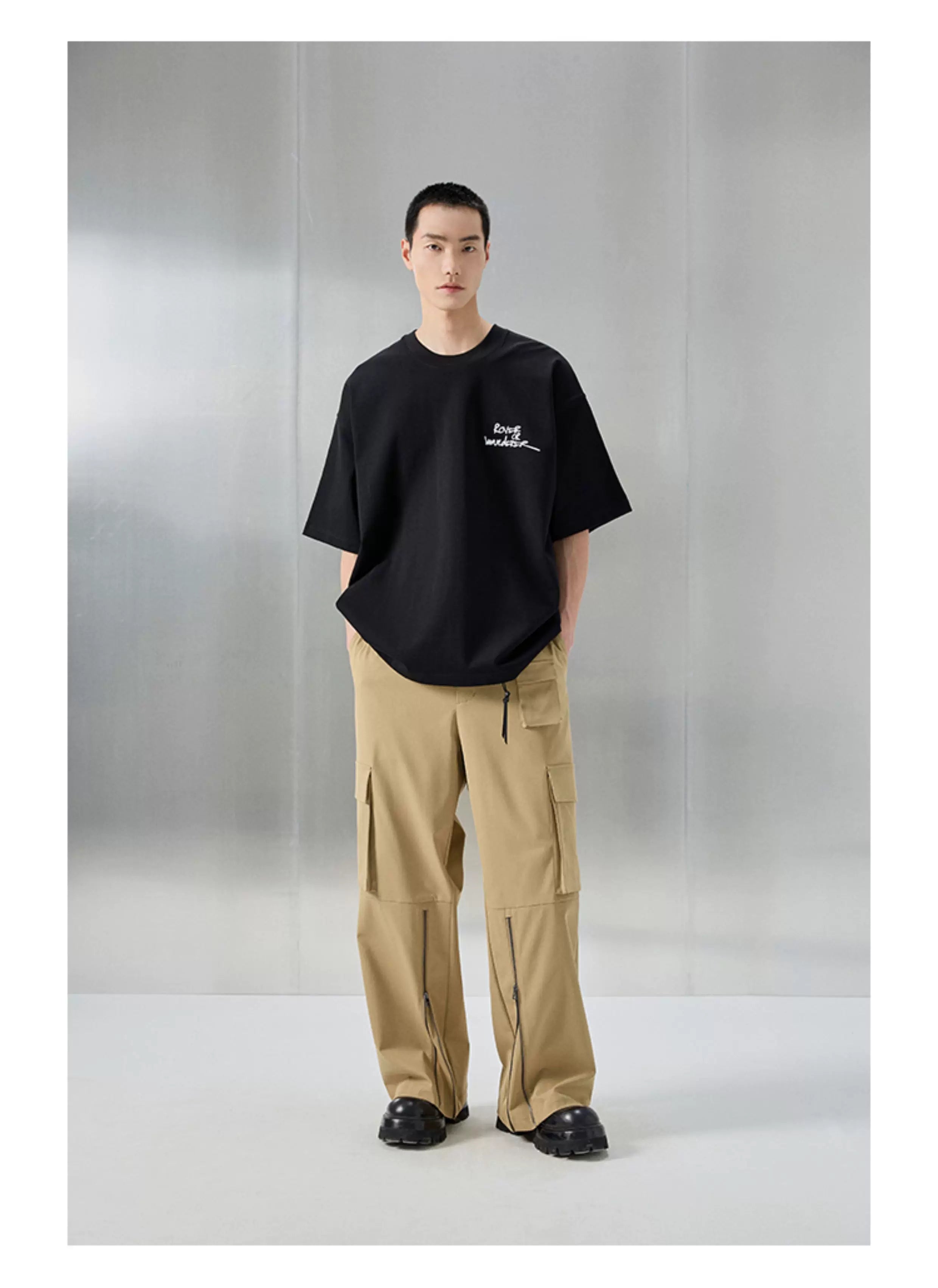 Oversized Heavyweight Printed Embroidered Tee