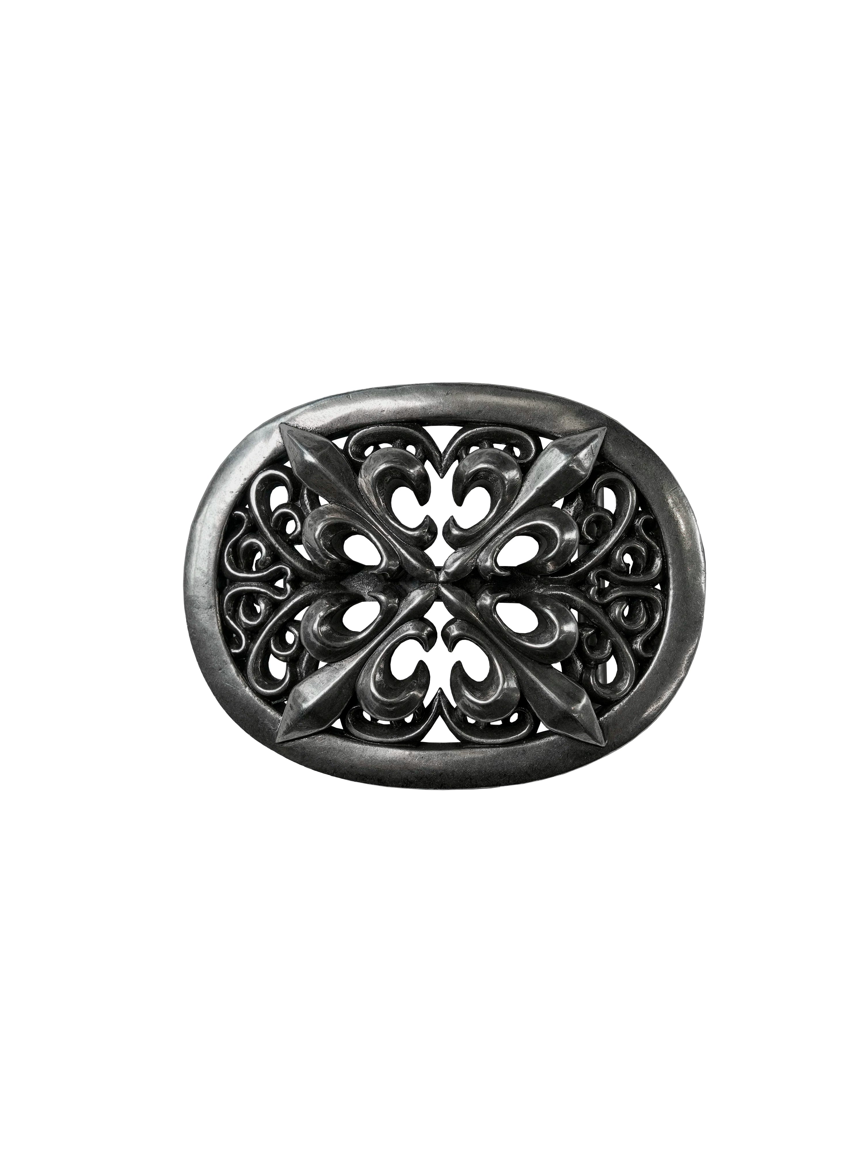 Dark Iris Silver Vintage Cowhide Belt