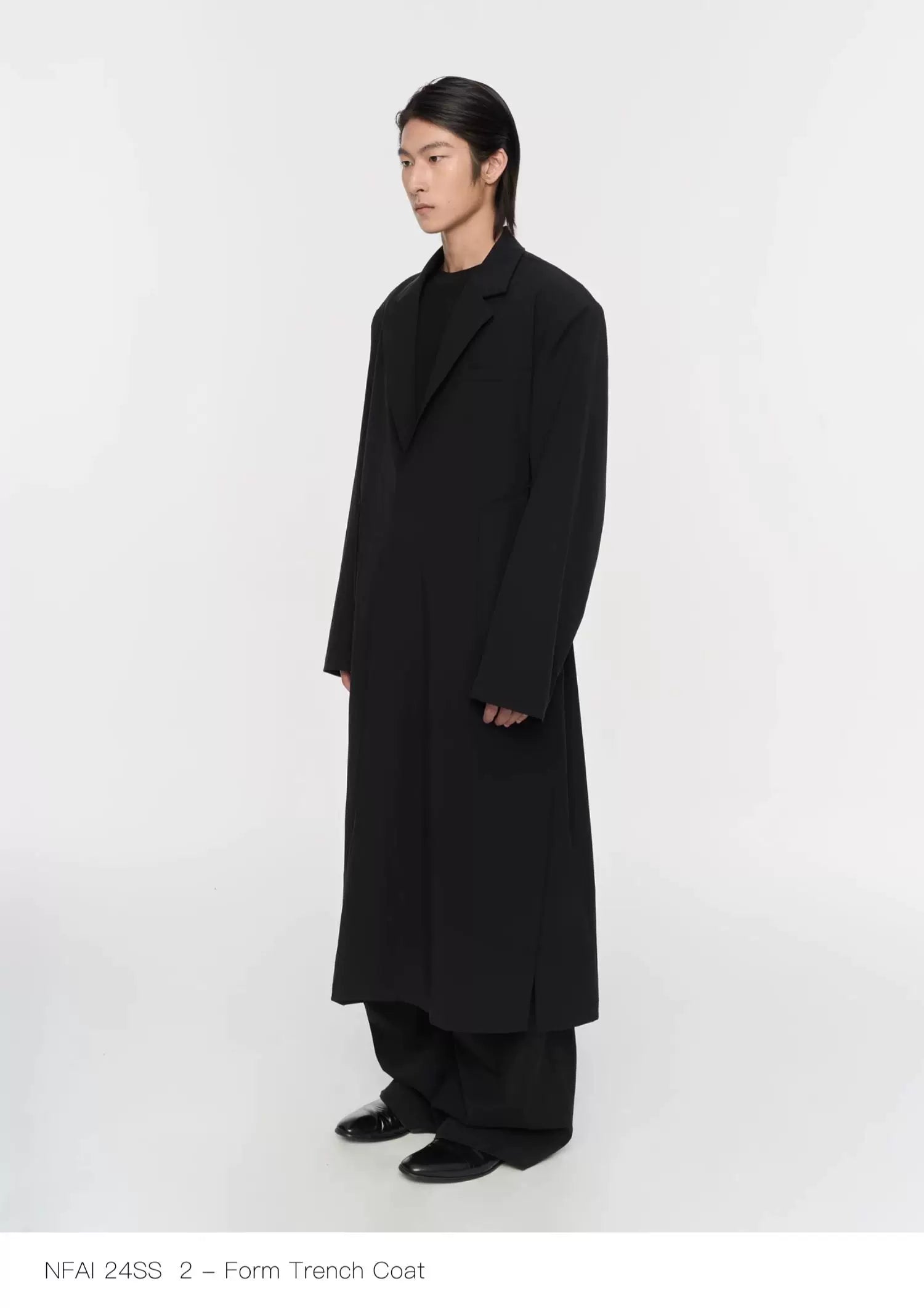Dual Style Shoulder Pad Trench Coat