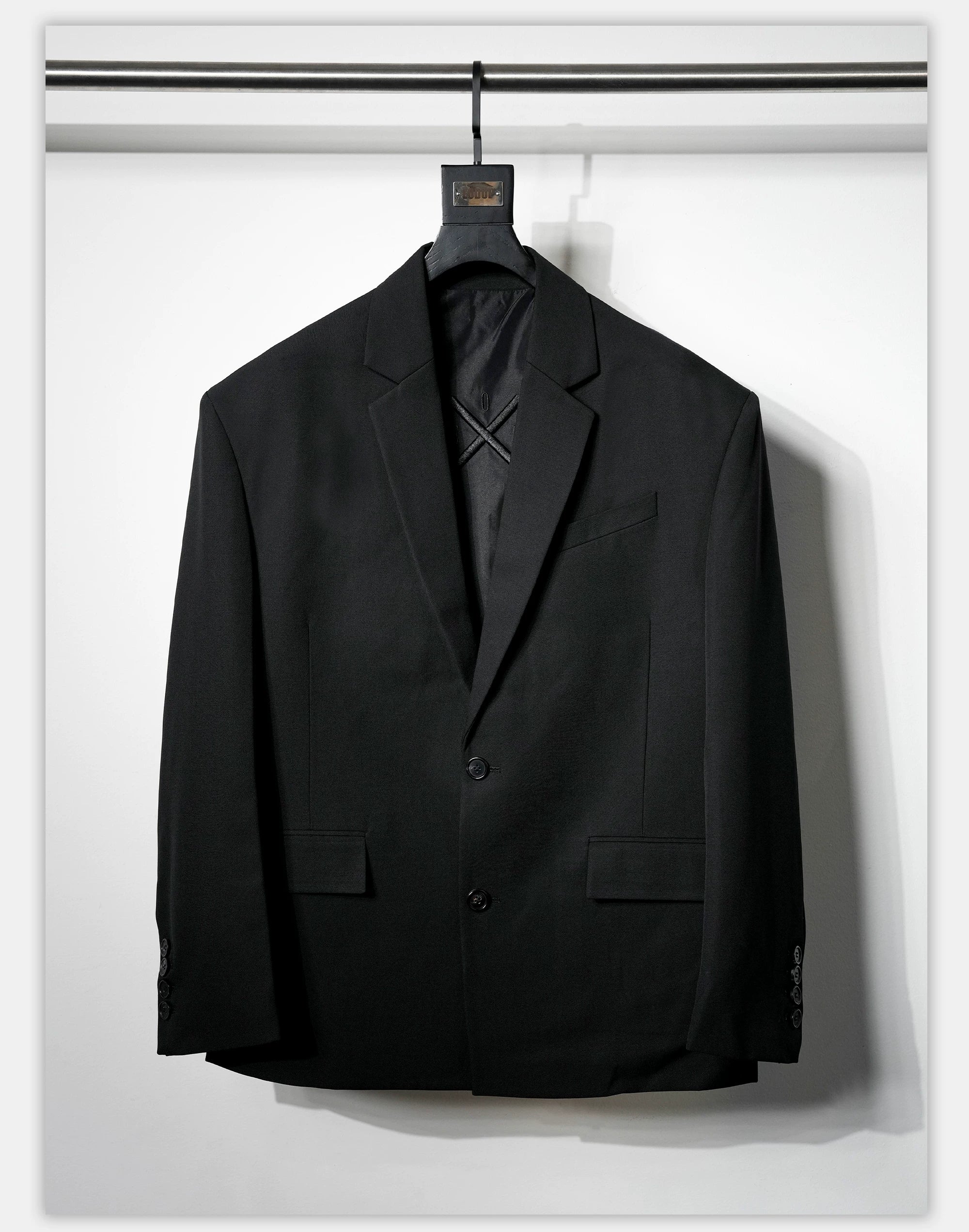 Structured Wool Blazer with Slits