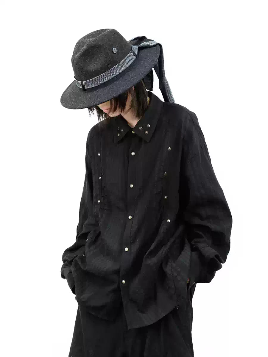 Wool Hat With Removable Ribbon Buckle
