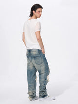 White Men's Twofer Letter Print Tee