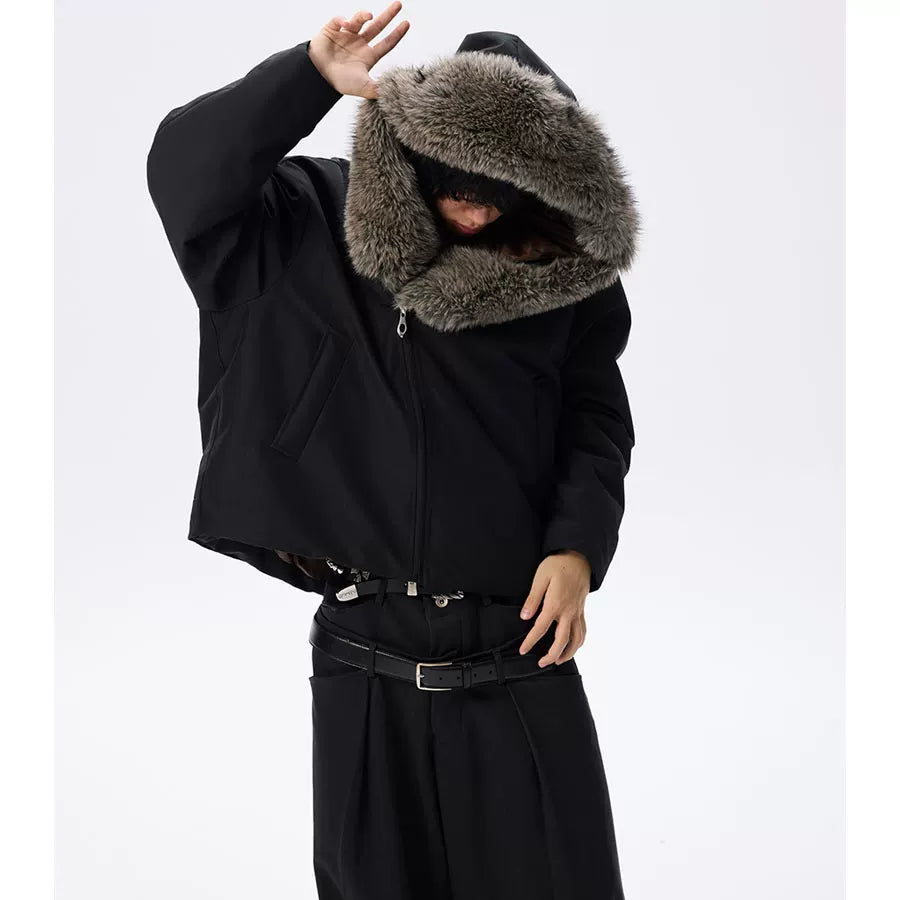 Waterproof Detachable Fox Fur Padded Coat