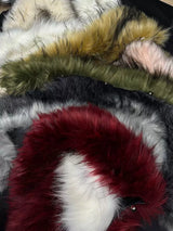 Ten-Color Removable Snap Fur Collar